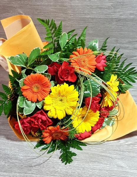 Bouquet fiori giallo arancione